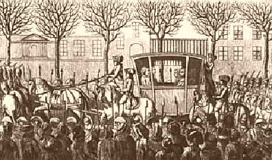 Louis XVI conduit à l'assemblée de la Convention